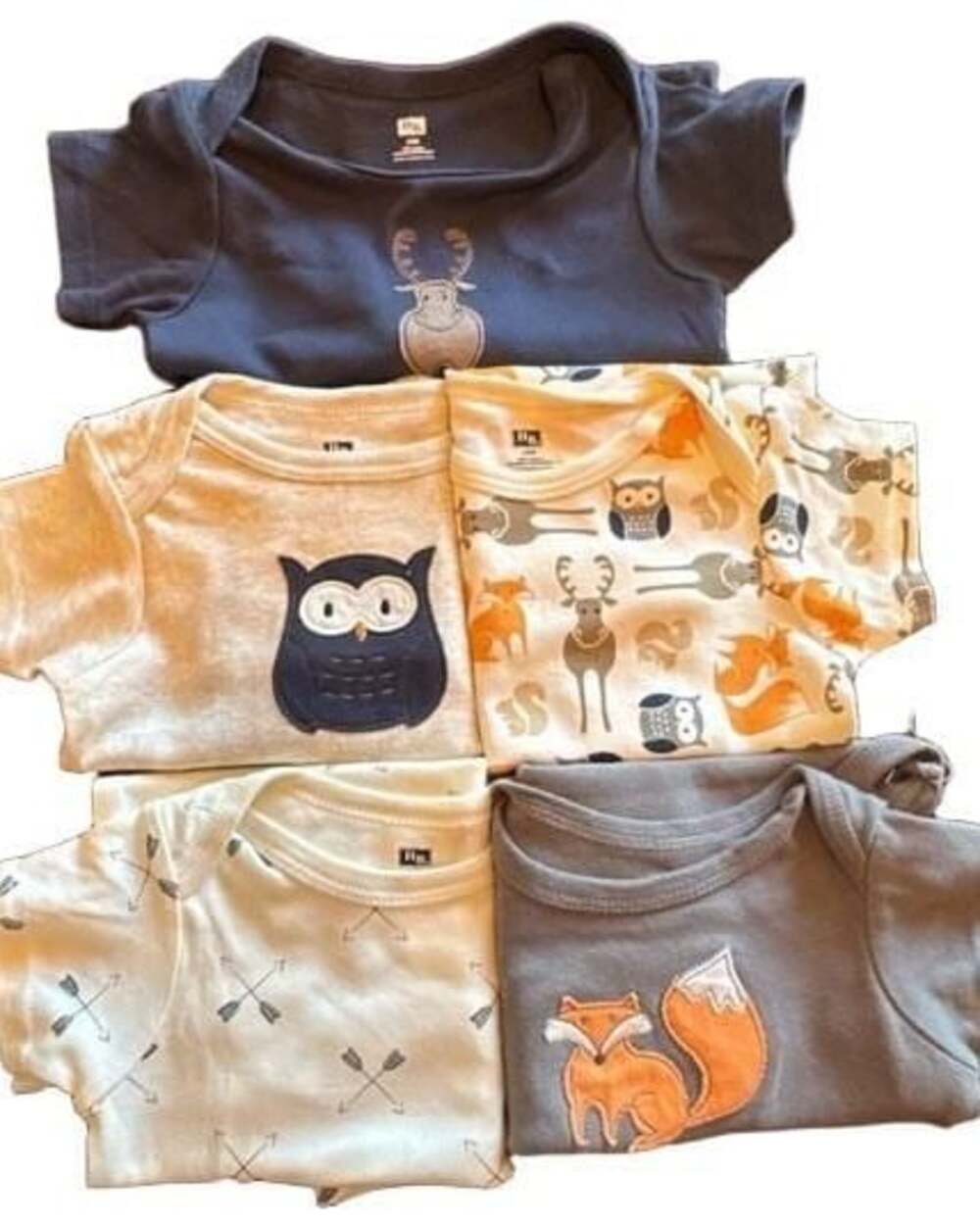 Hudson Baby Cotton Bodysuits Forest Theme 5-Pack
